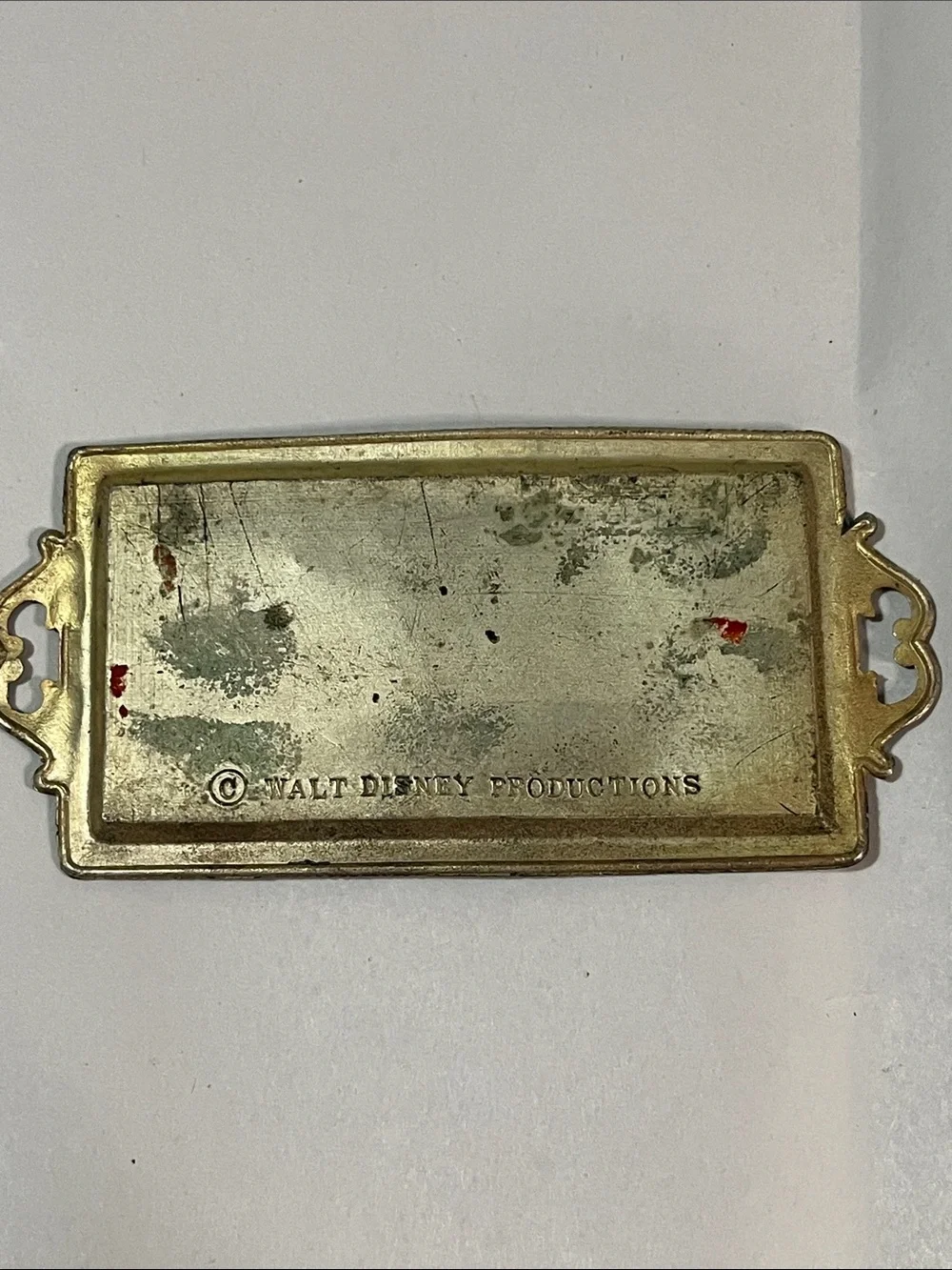 Disney Embossed Metal Vanity Tray in Aged Gold